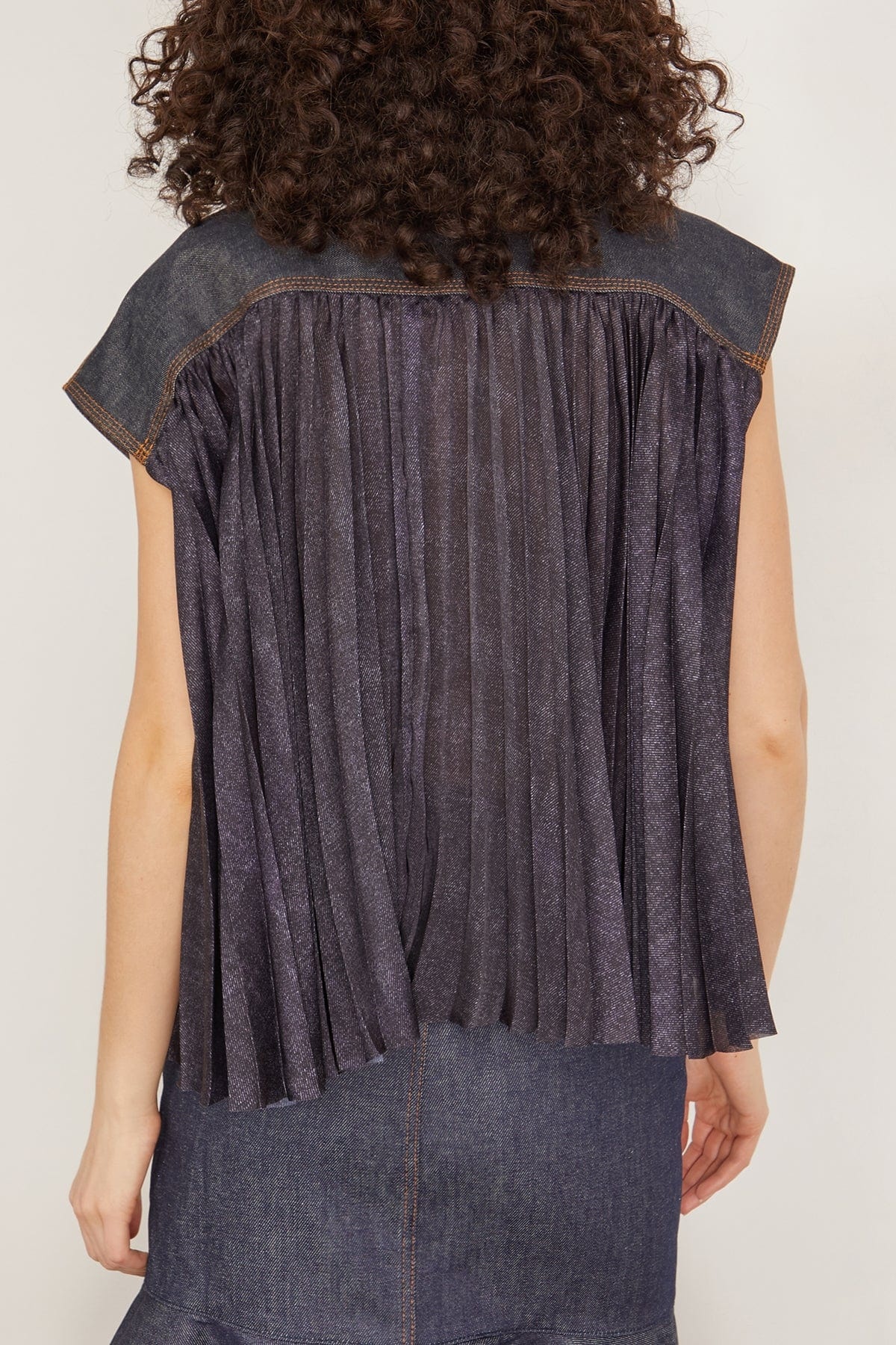 Denim Mix Shirt in Indigo - 4