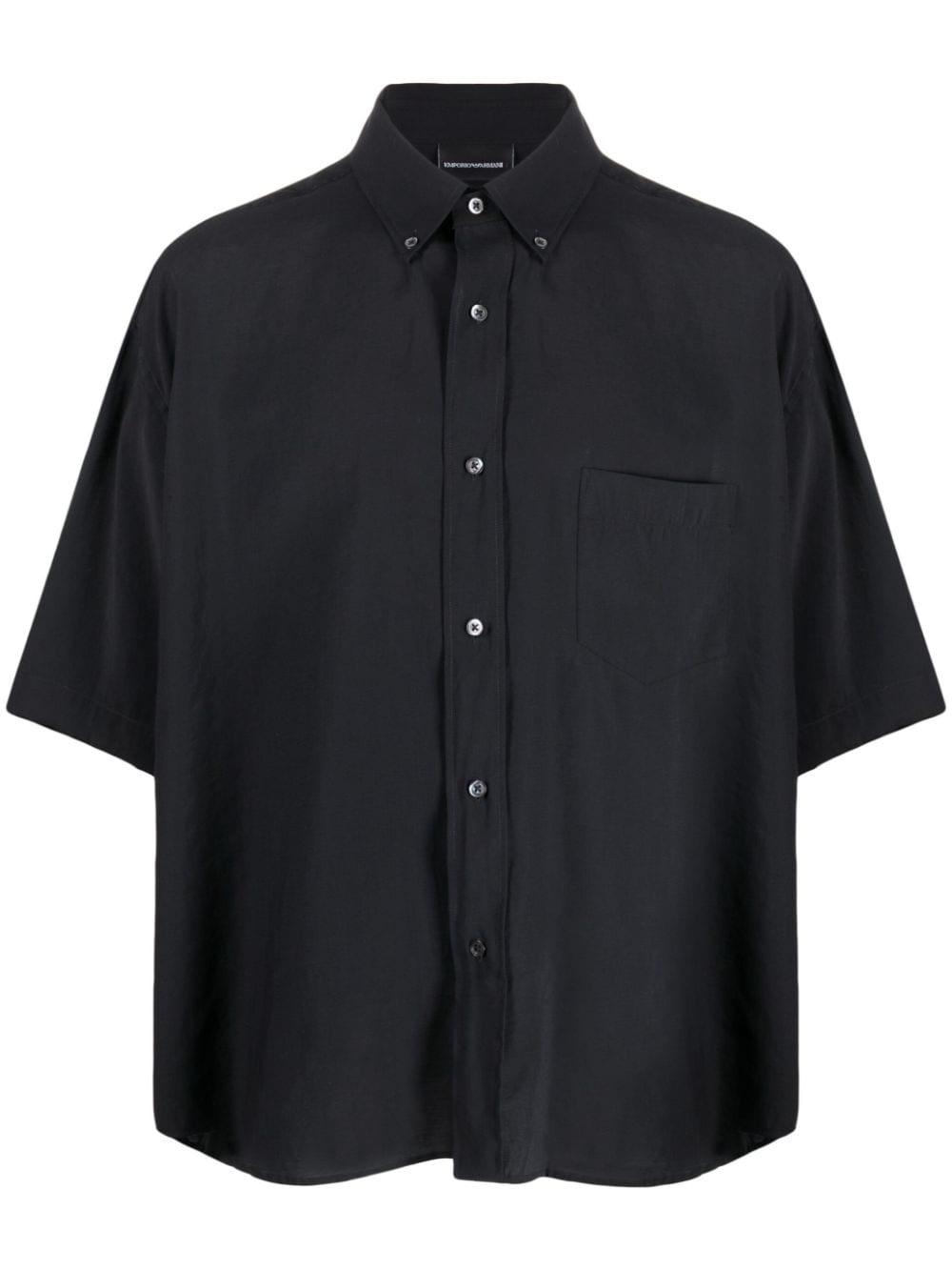 patch-pocket short-sleeve shirt - 1