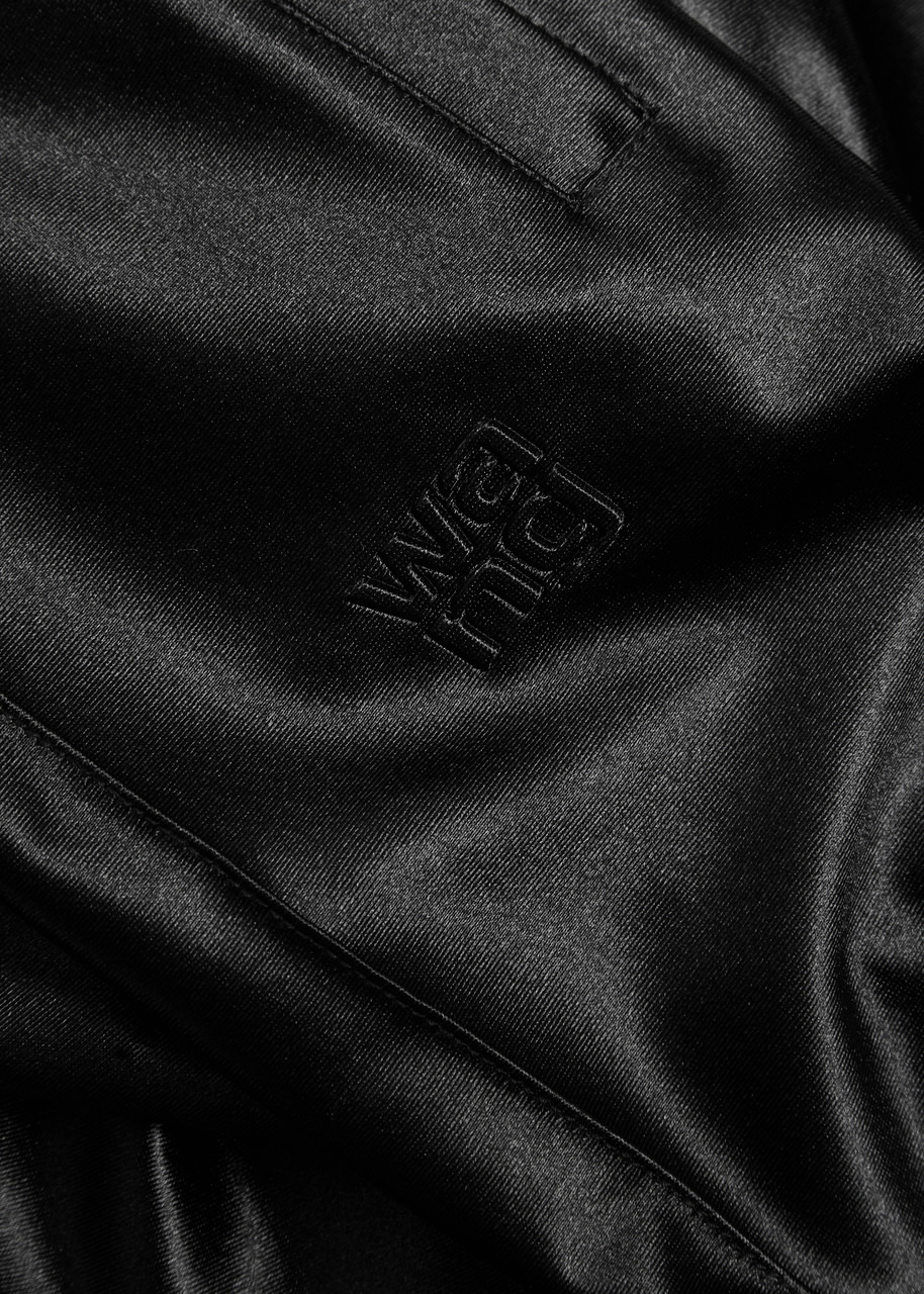 Alexanderwang.t Relaxed Logo-embroidered Satin Track Pants - 5