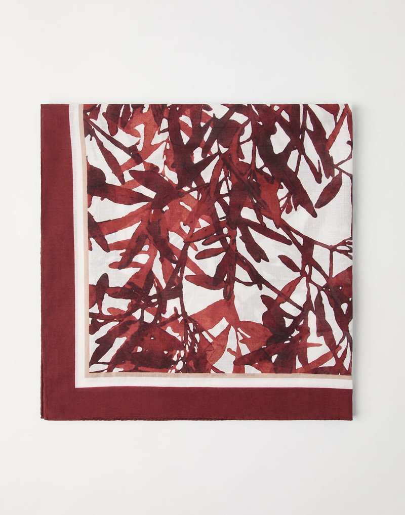 Herbarium print cotton foulard - 1
