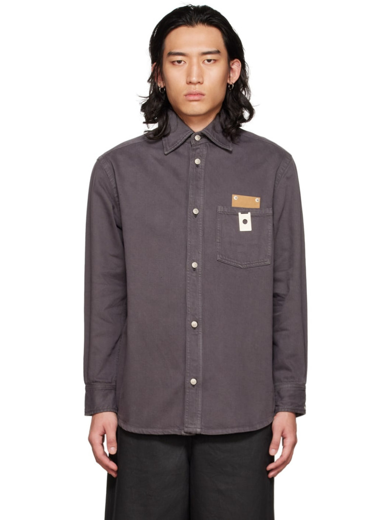 Gray Fluffy Hole Shirt - 1