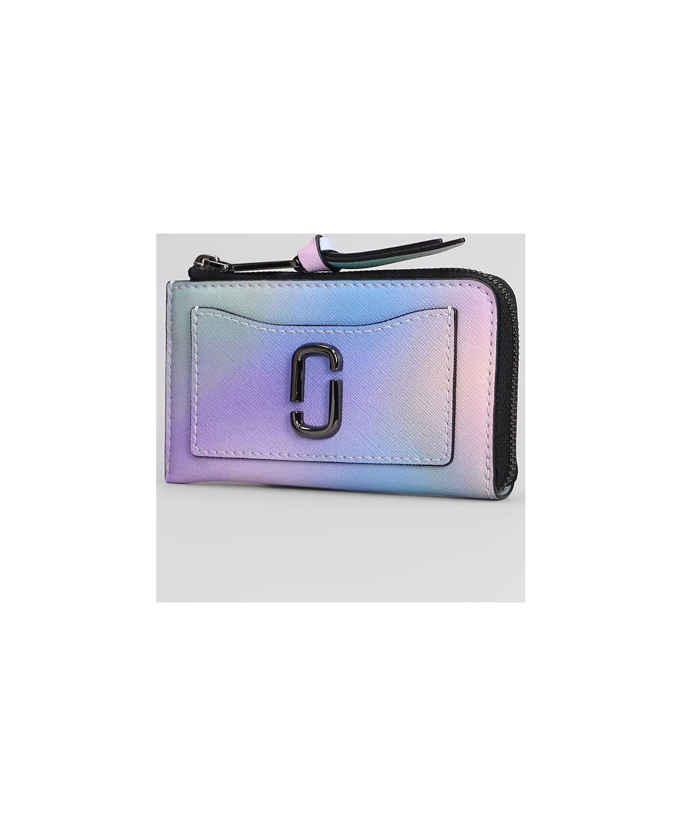 The Top Zip Multi Wallet In Multicolor Leather - 2