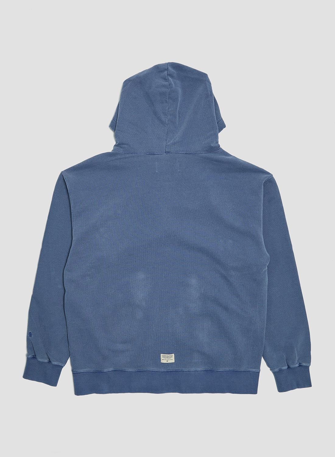 Embroidered Arrow Zip Hoodie in Denim - 4