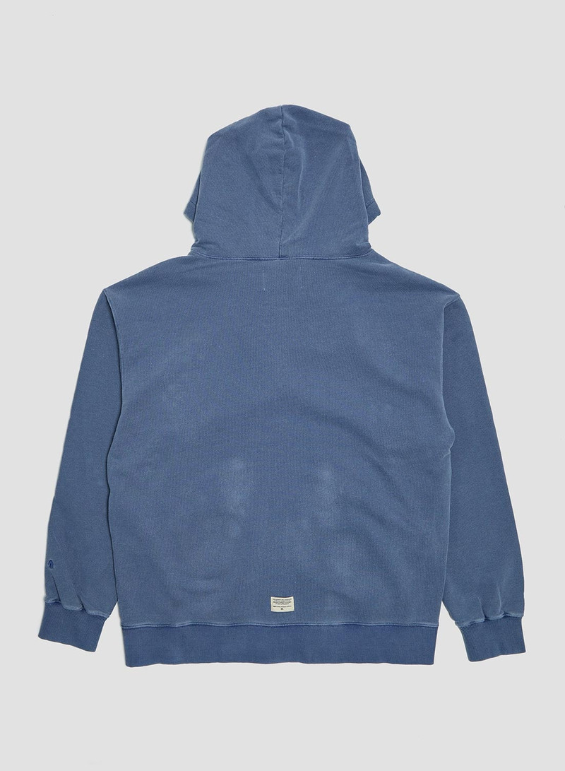 Embroidered Arrow Zip Hoodie in Denim 4