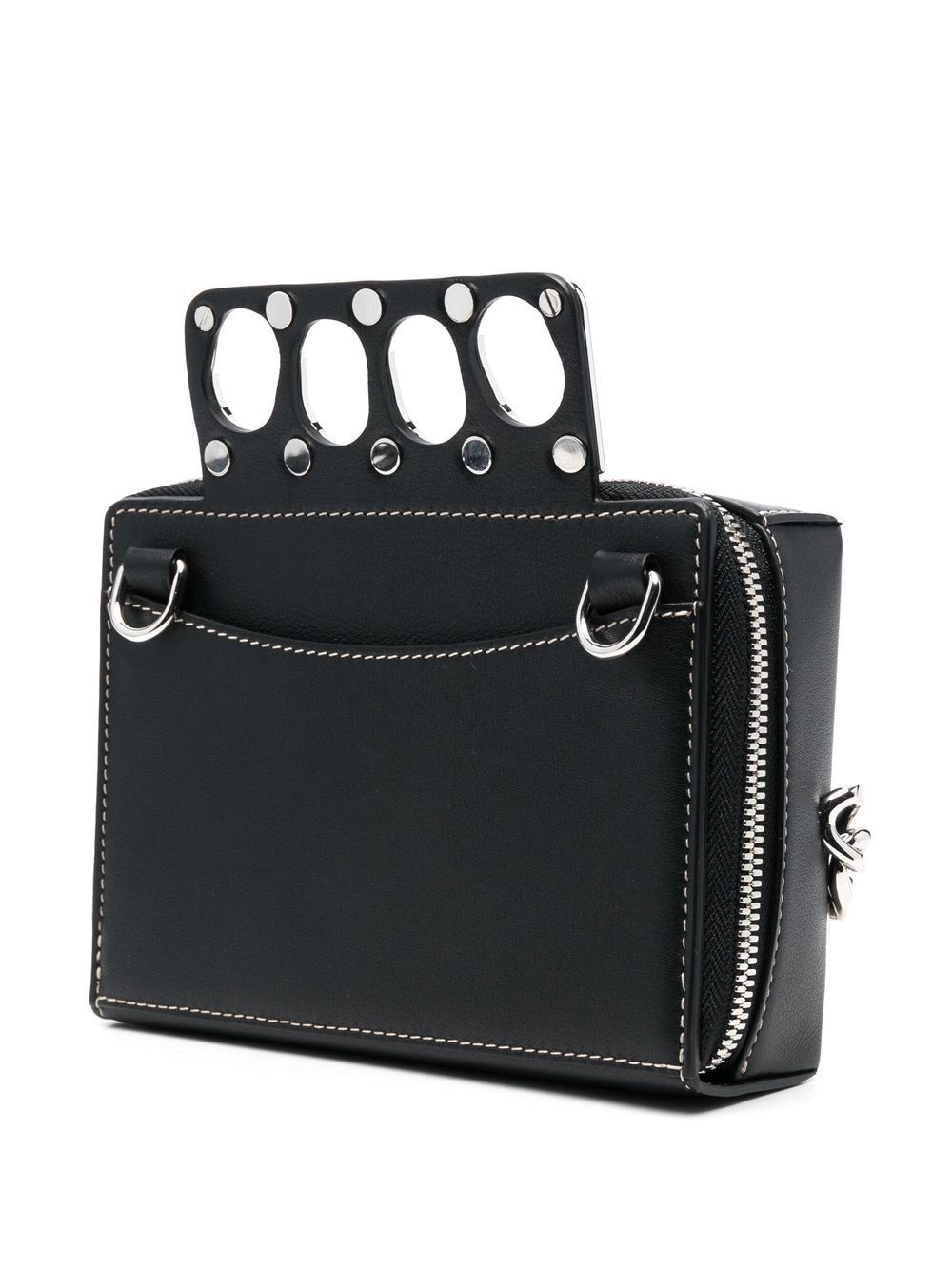 knuckleduster leather box clutch - 3