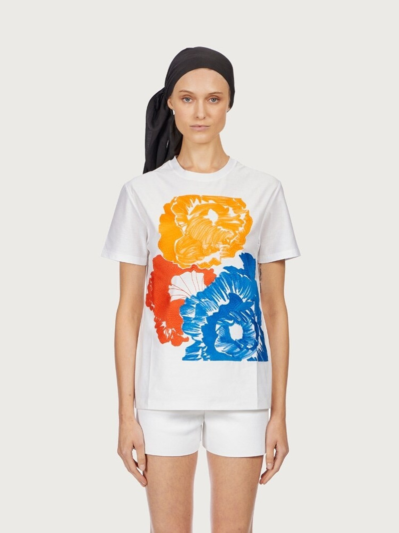 FERRAGAMO POPPY PRINT T-SHIRT outlook