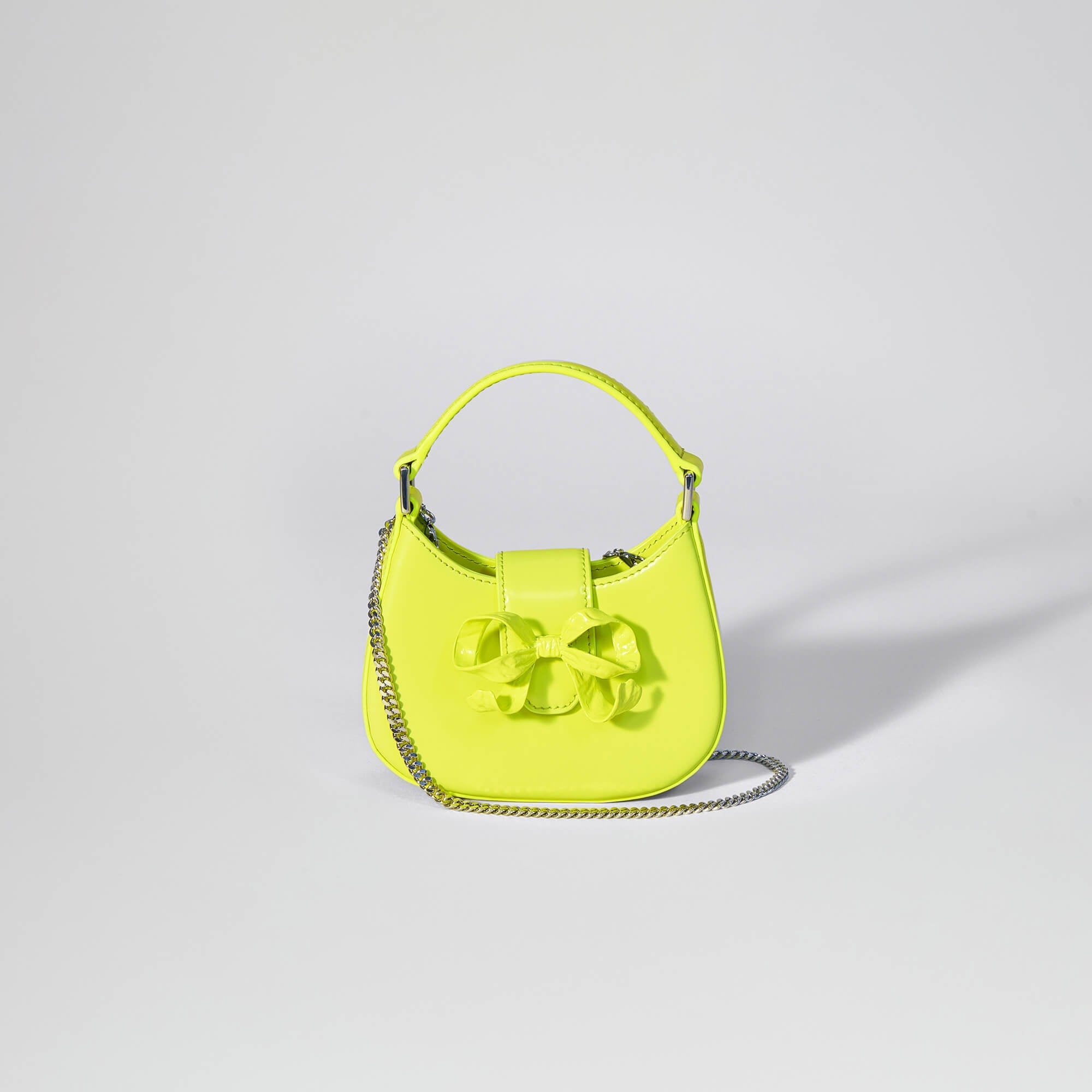 Lime Crescent Bow Micro Bag - 4