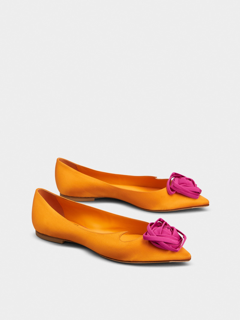 Rose Vivier Ballerinas in satin 2