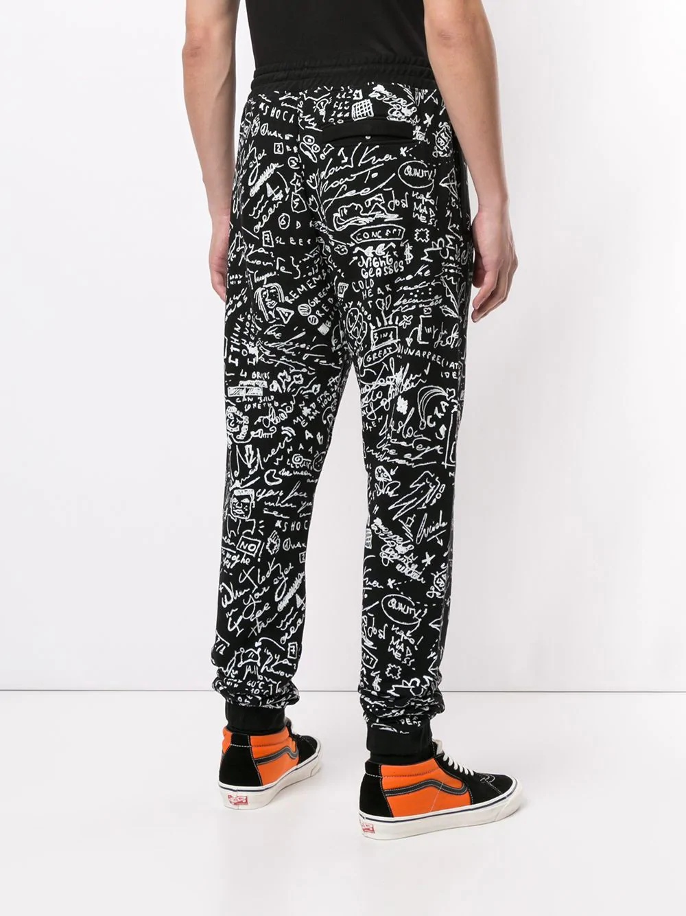 scribble print track pants - 4