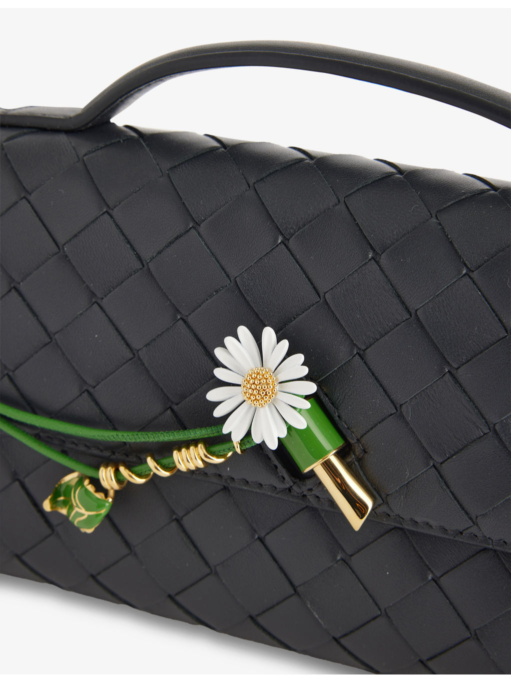 Andiamo Flower Leather Clutch Bag - 4