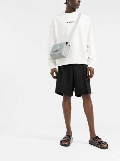 Jil Sander + logo-print crew neck sweatshirt outlook