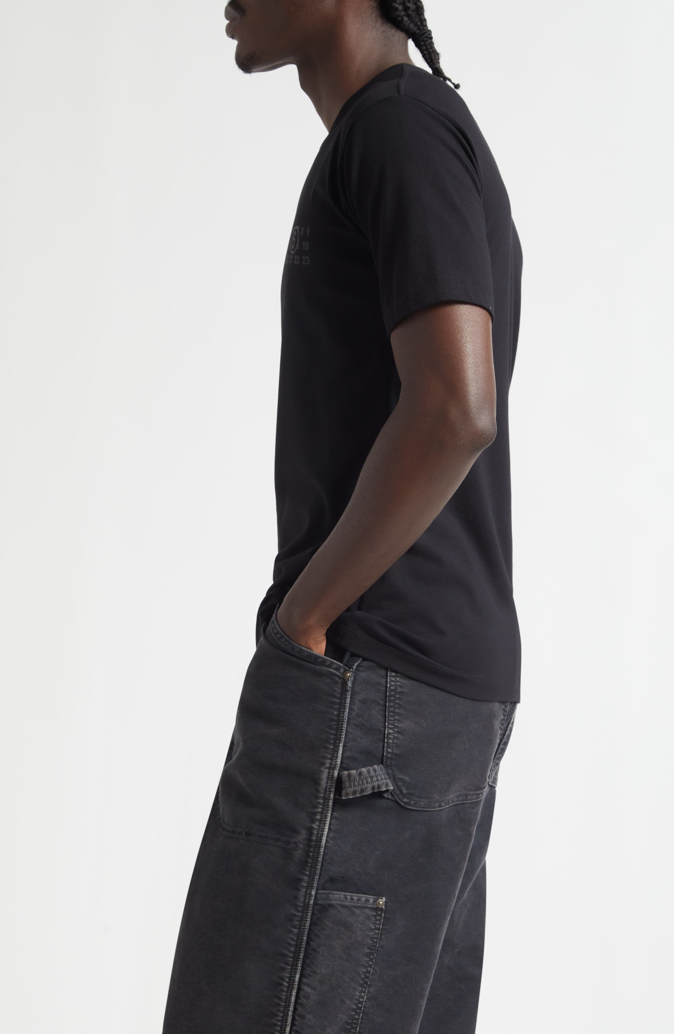 MM6 Maison Margiela Cotton Graphic T-Shirt in Black at Nordstrom - 3