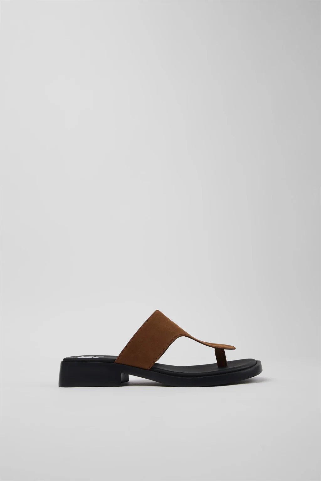 Twins Brown Nubuck Leather Sandals for Women. - 1
