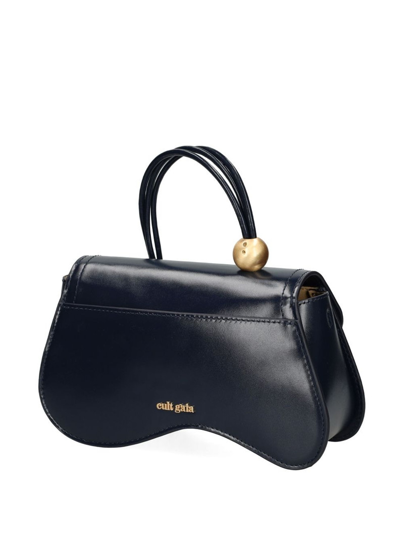 Cult Gaia curved-handle leather tote bag outlook