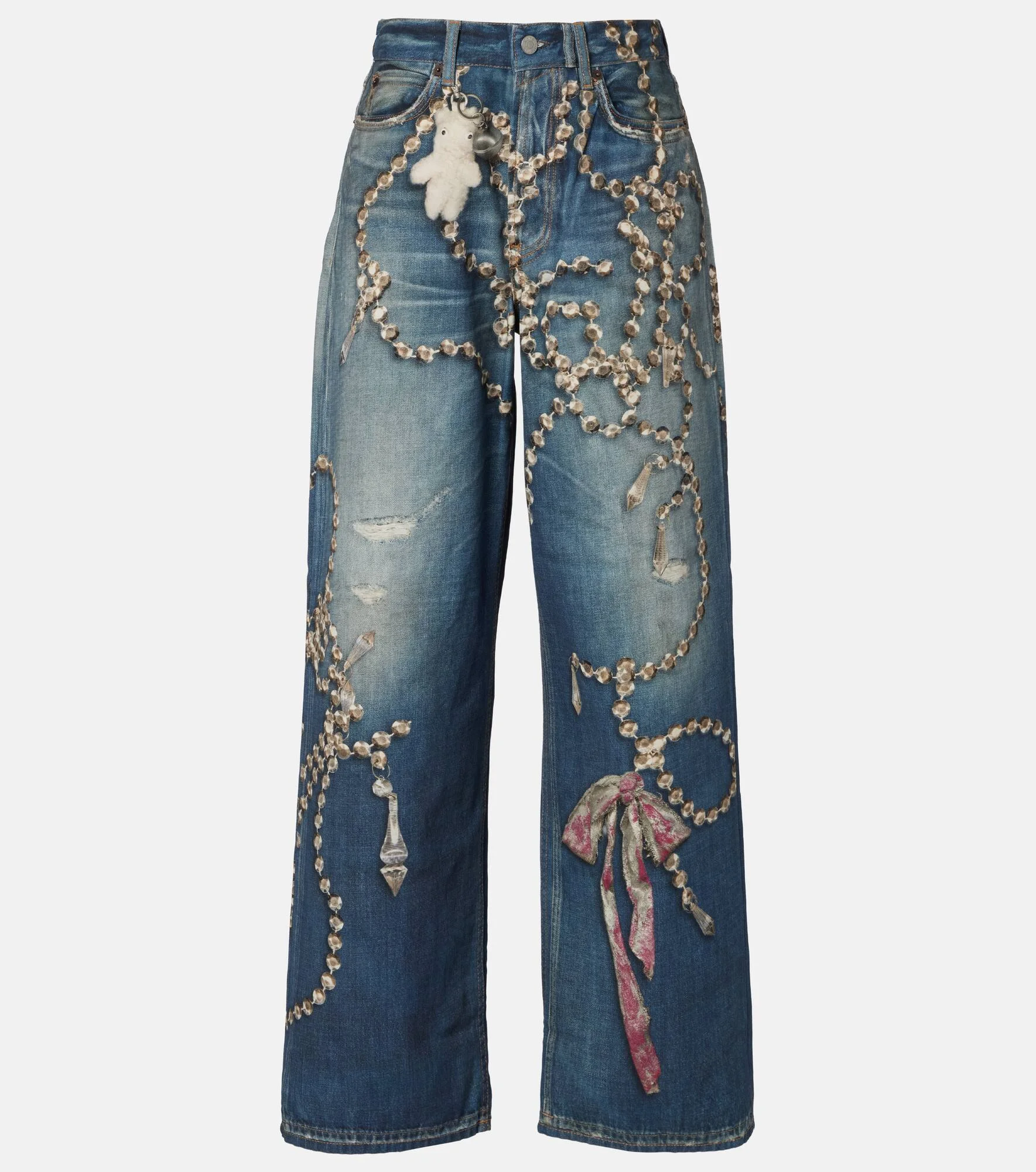 1981 trompe l’œil wide-leg jeans - 1