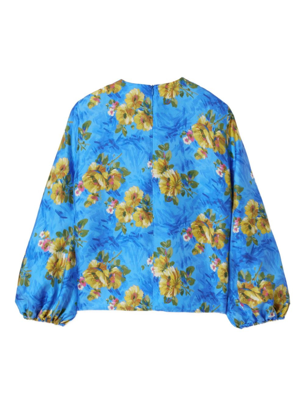 balloon-sleeve floral top - 5