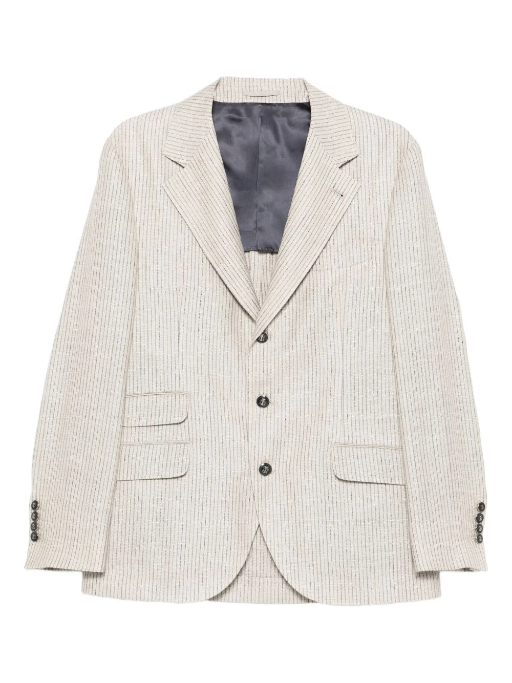 stripe-pattern blazer - 1