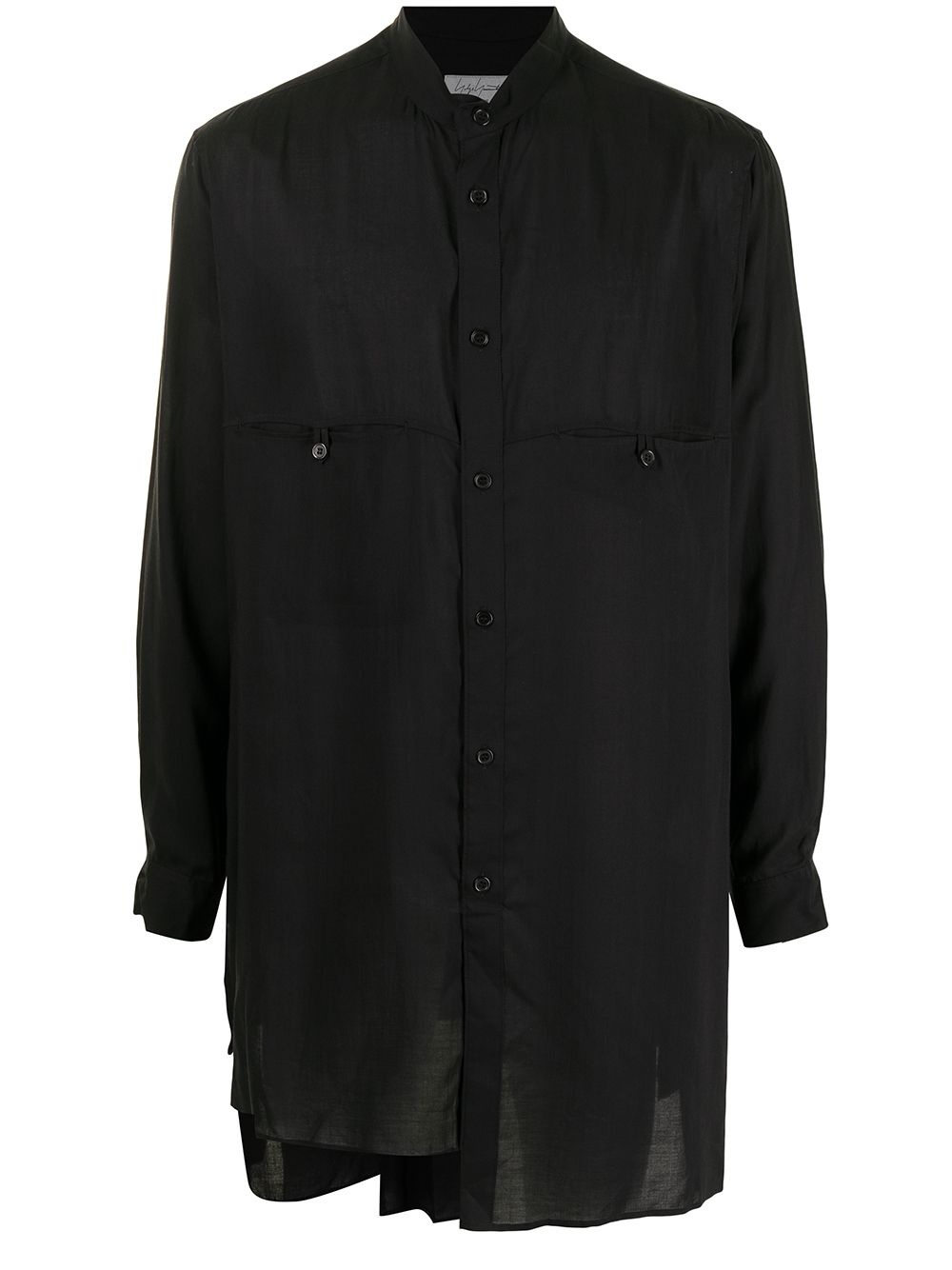 band-collar shirt - 1