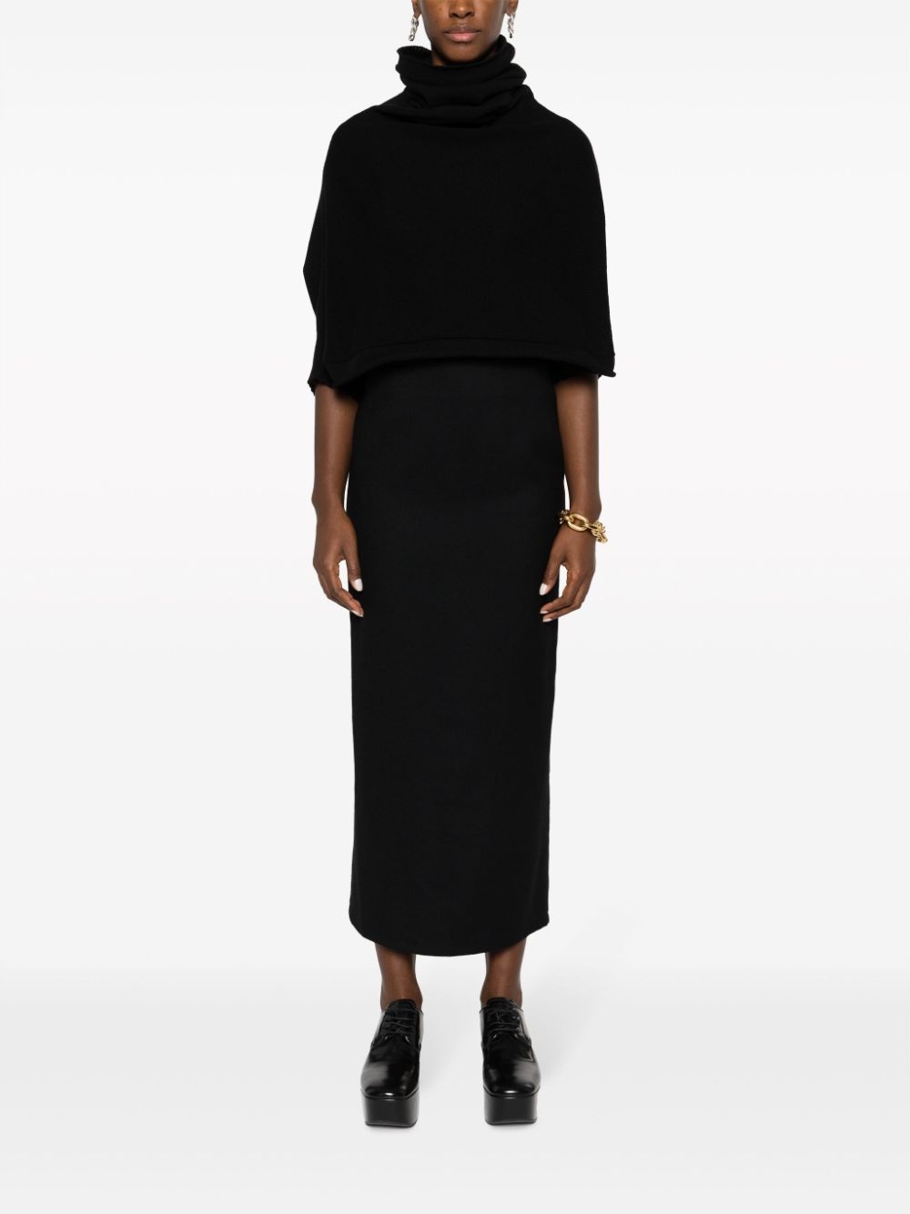 high-waist wool pencil skirt - 2