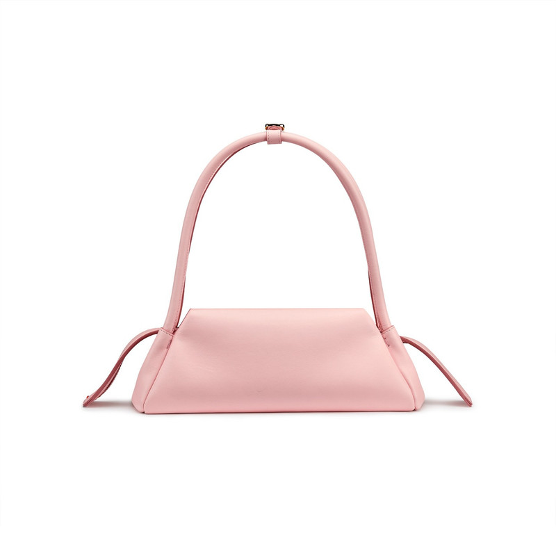 Pink leather shoulder bag 5