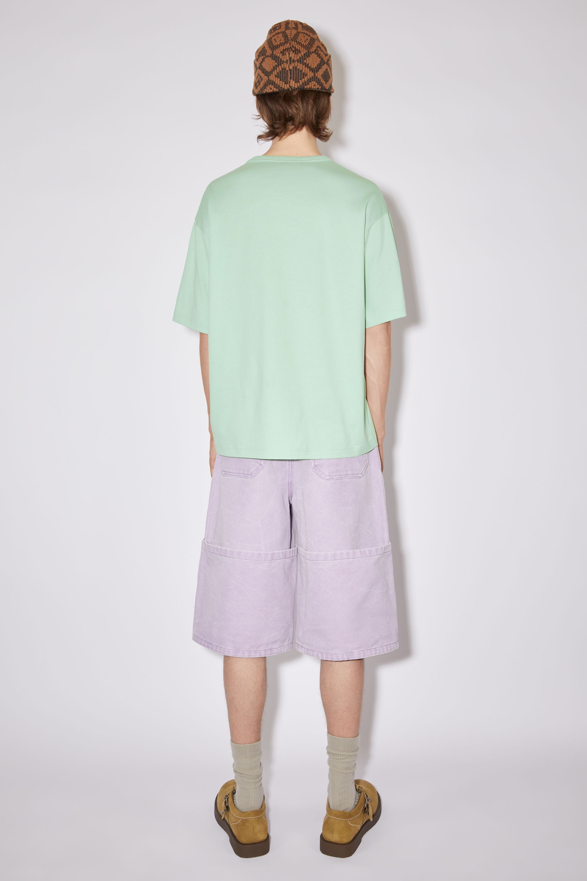 Crew neck t-shirt- Relaxed fit - Soft green - 3
