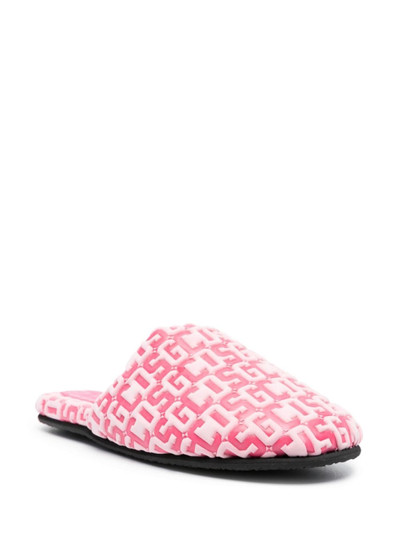 GCDS monogram-pattern round-toe slippers outlook