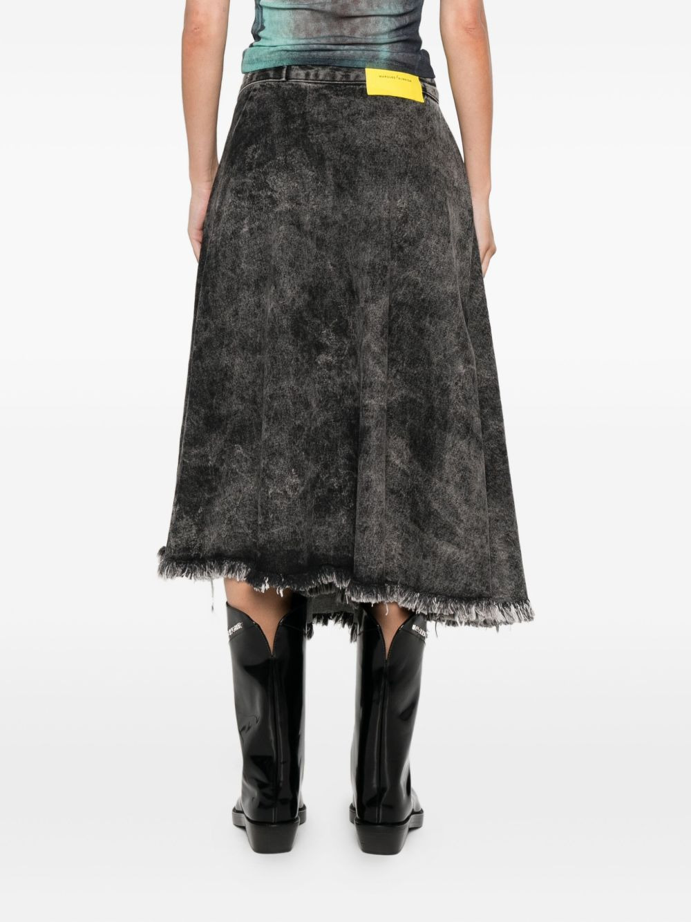 belted denim skirt - 4