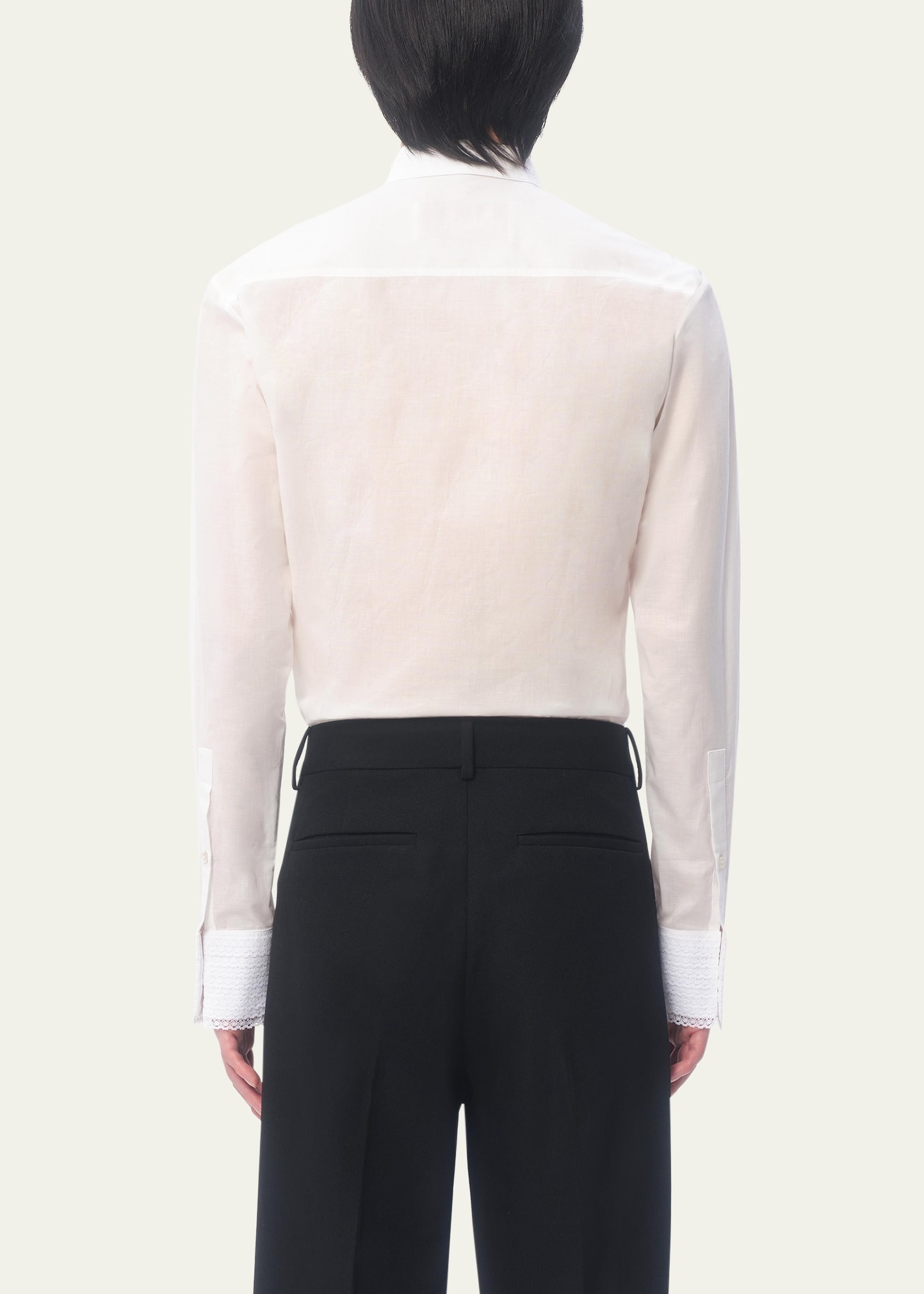 Men's Lace-Plastron Tuxedo Shirt - 3