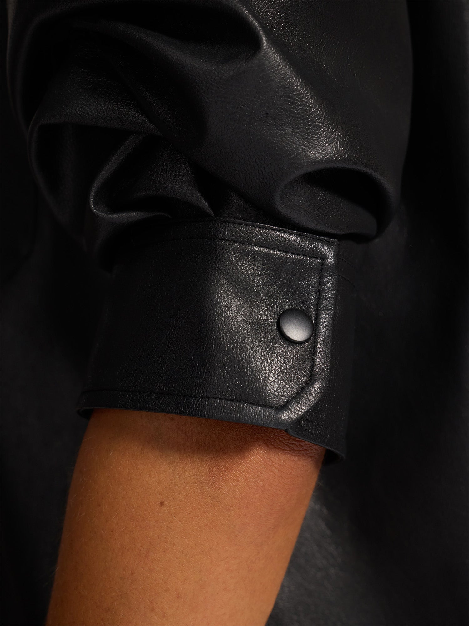 The Pia Vegan Leather Shirt - 6
