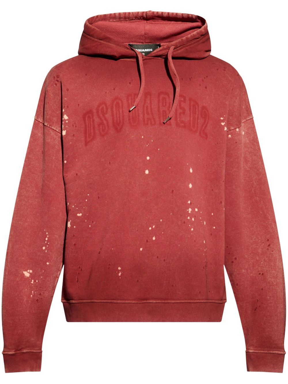 logo-print cotton hoodie - 1