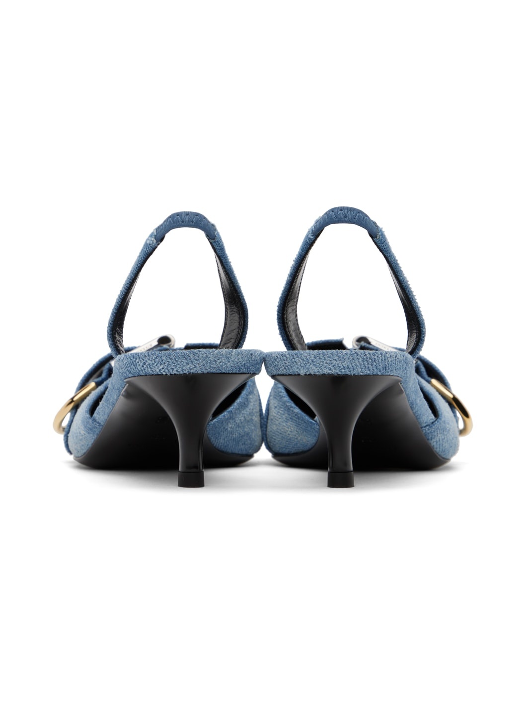 Blue Voyou Slingback Heels - 2