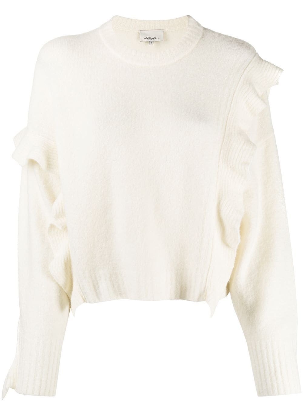 cropped ruffled jumper - 1