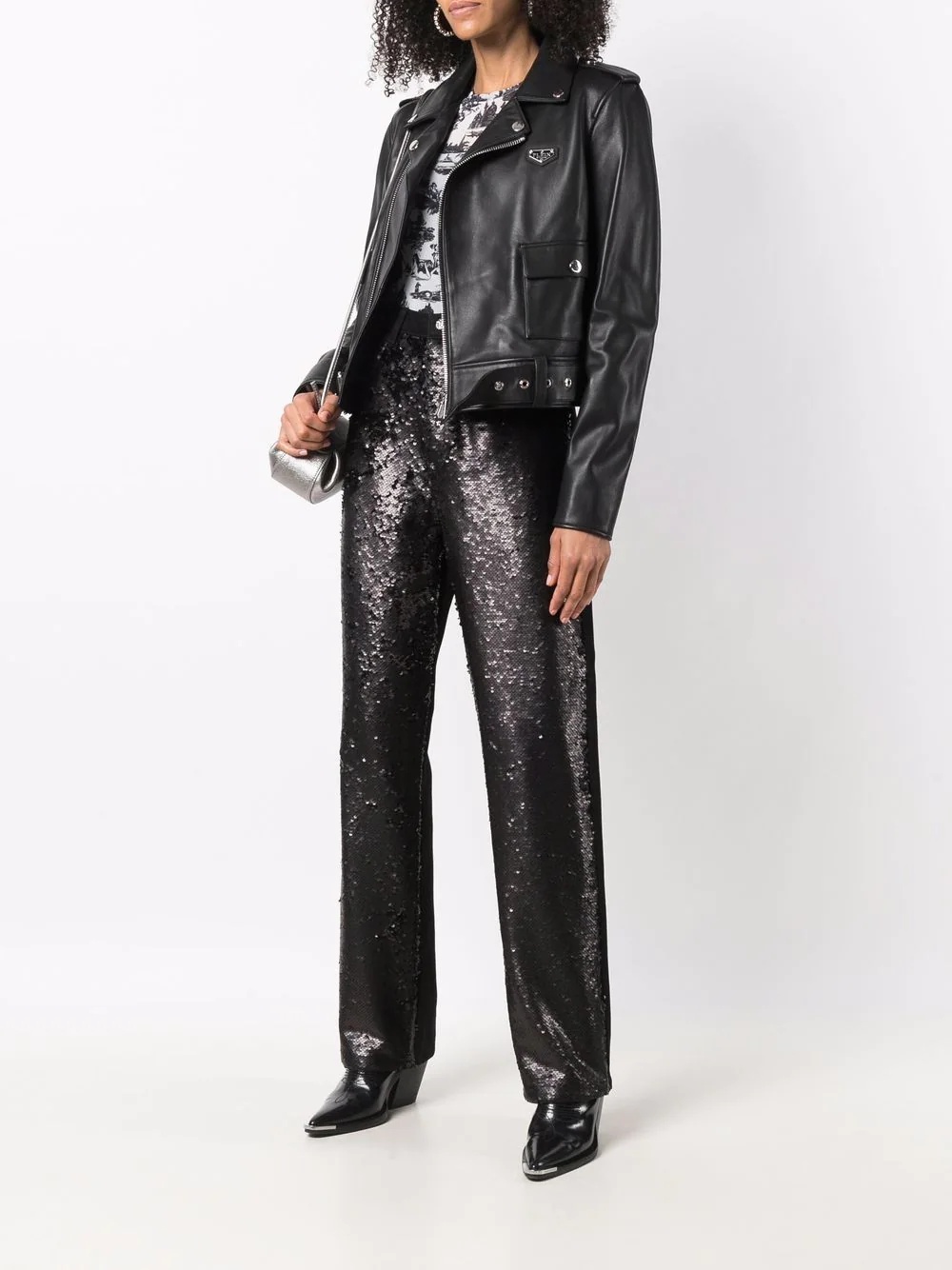 leather biker jacket - 2
