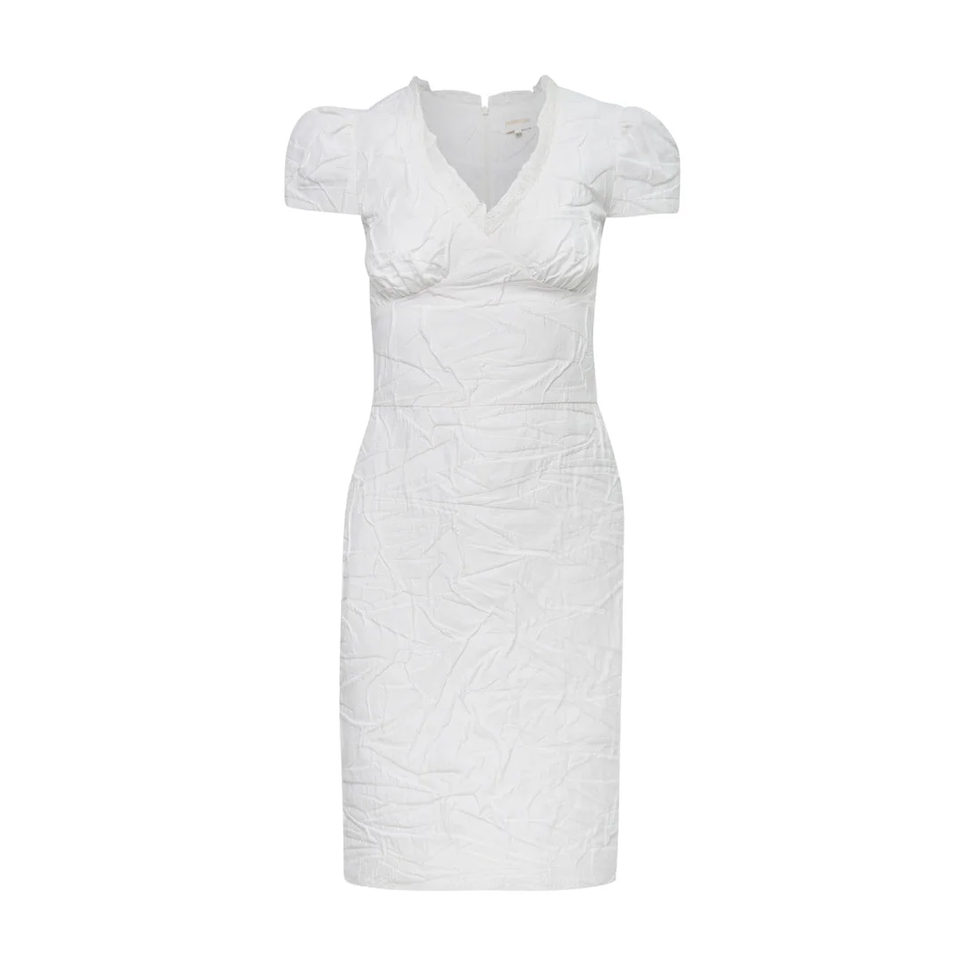 Lace Trim Sweetheart Neckline Dress - 1