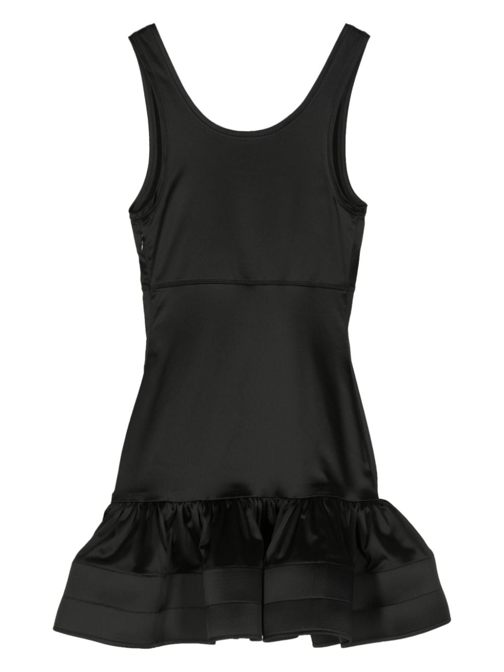 ruffled satin tank dress - 2