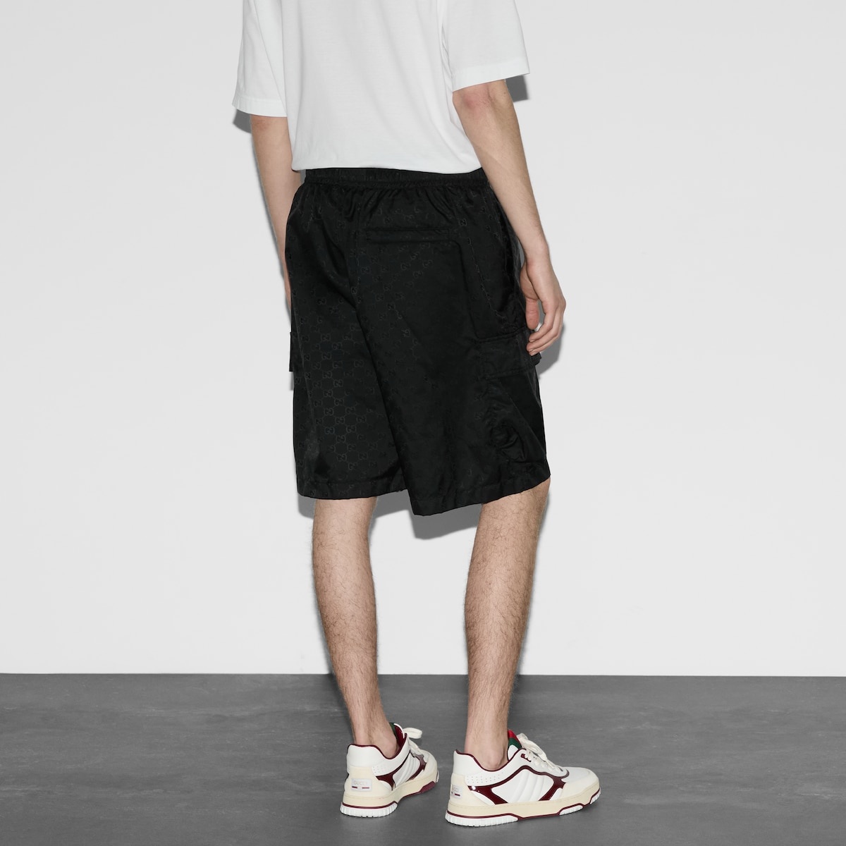 Lightweight GG nylon jacquard short - 4