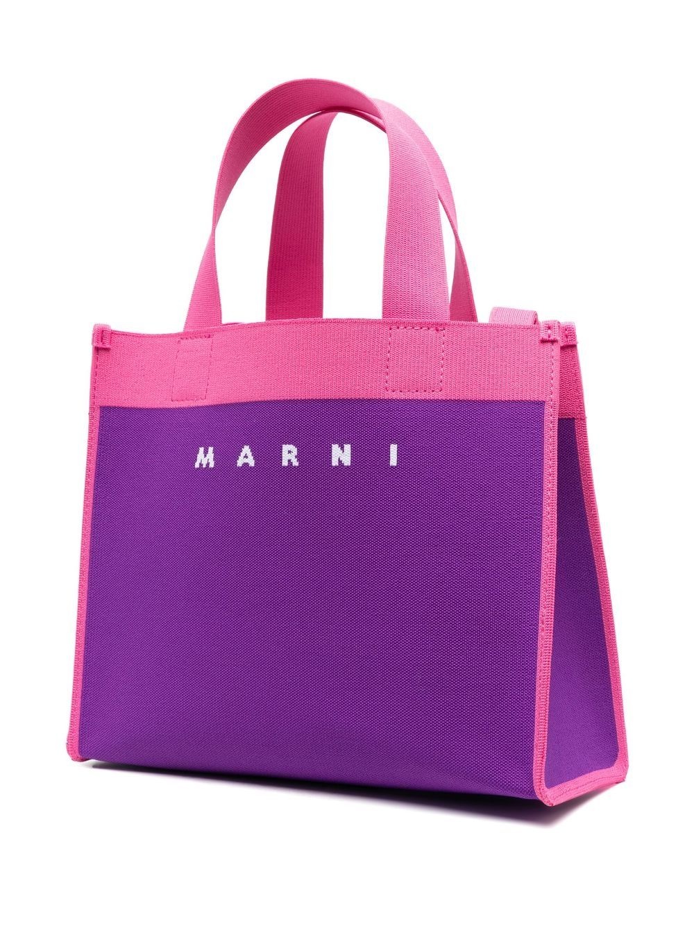 colour-block canvas tote bag - 3