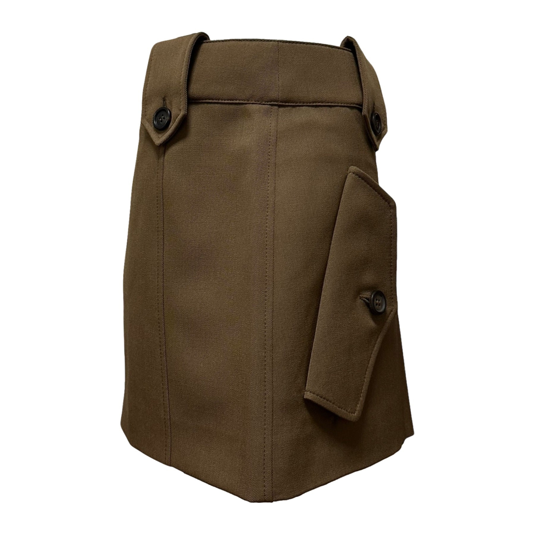 MIU MIU Spring Summer 2024 Mud Gabardine Mini Skirt - 3