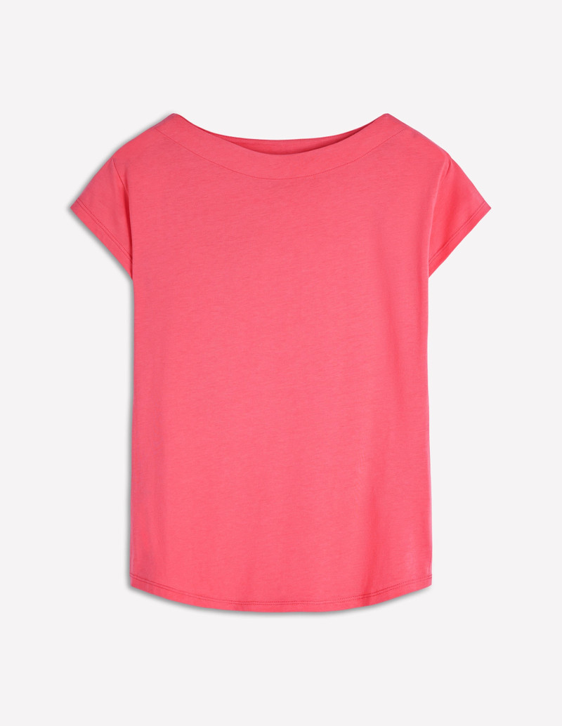 Supersoft Boat Neck T-Shirt-Azalea Pink 1