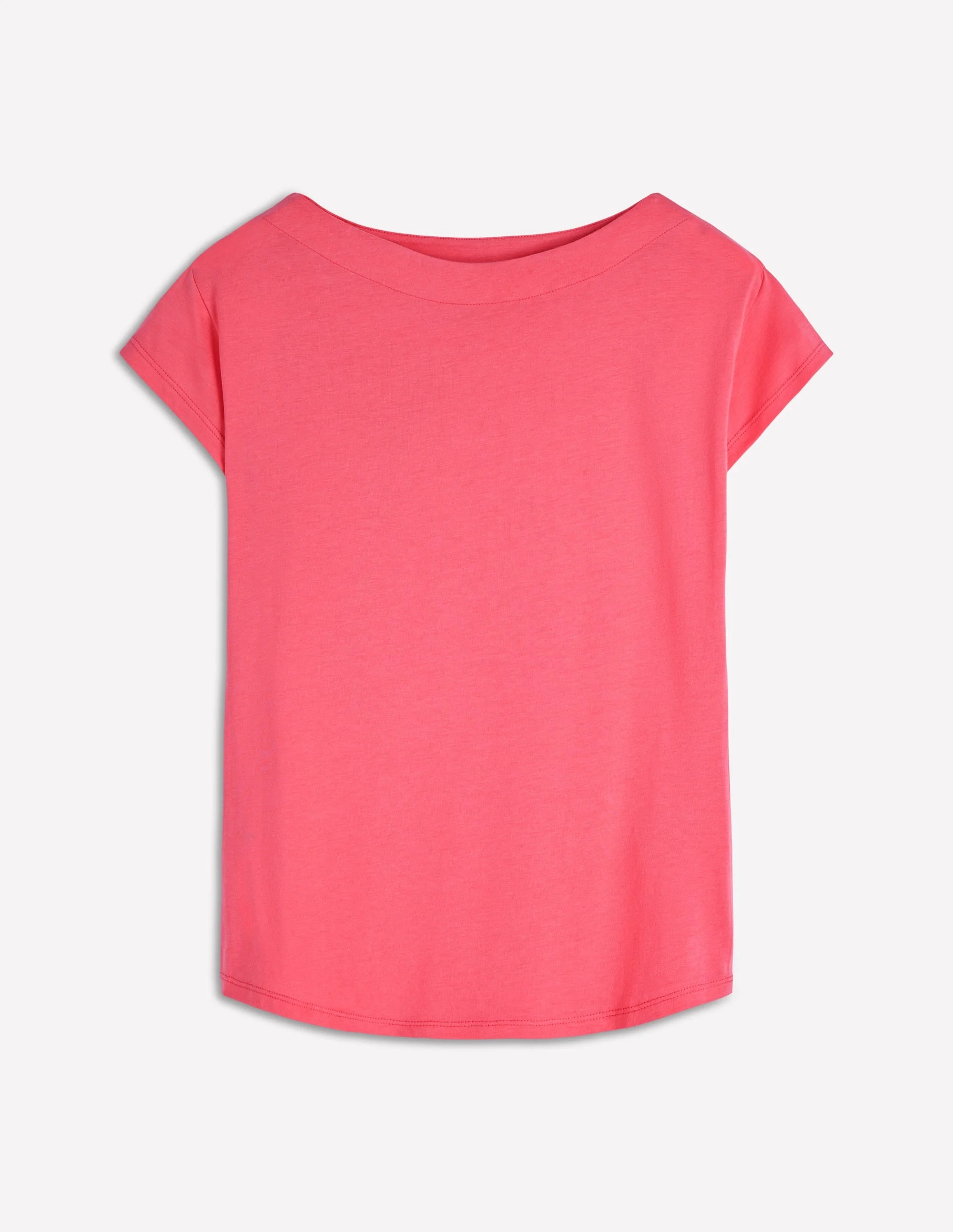Supersoft Boat Neck T-Shirt-Azalea Pink - 1