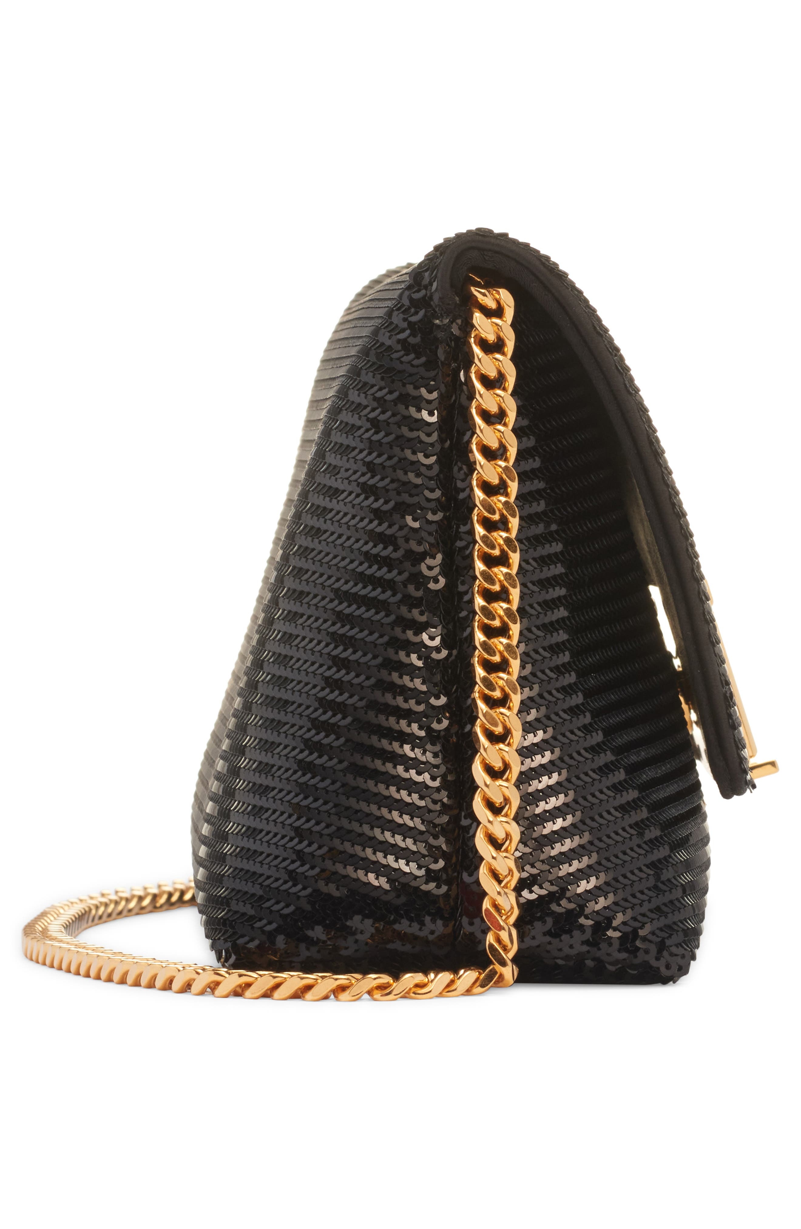 TOM FORD Mini Nobile Sequin Clutch in 1N001 Black at Nordstrom - 5