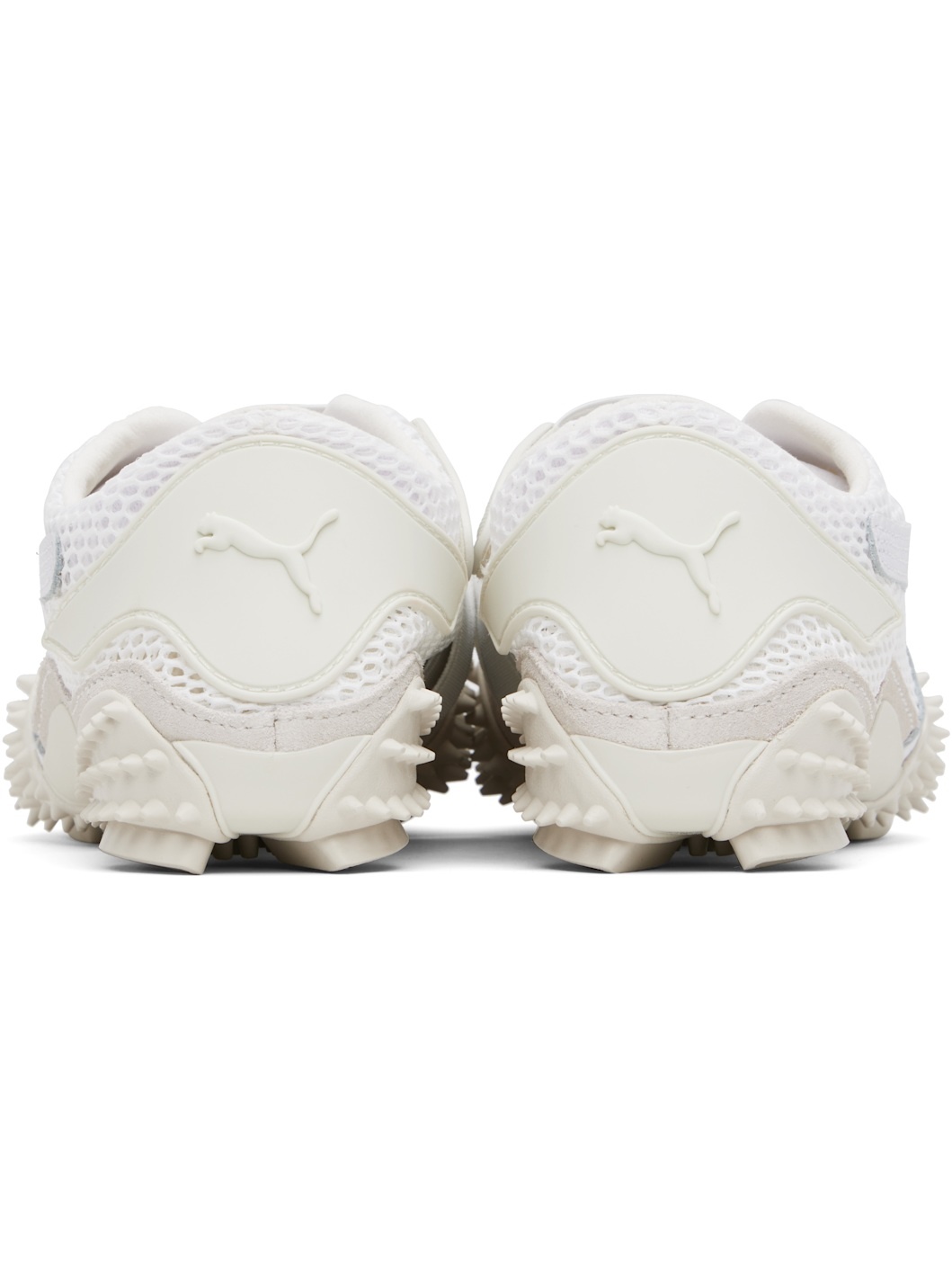 White & Gray Mostro Mesh Sneakers - 2