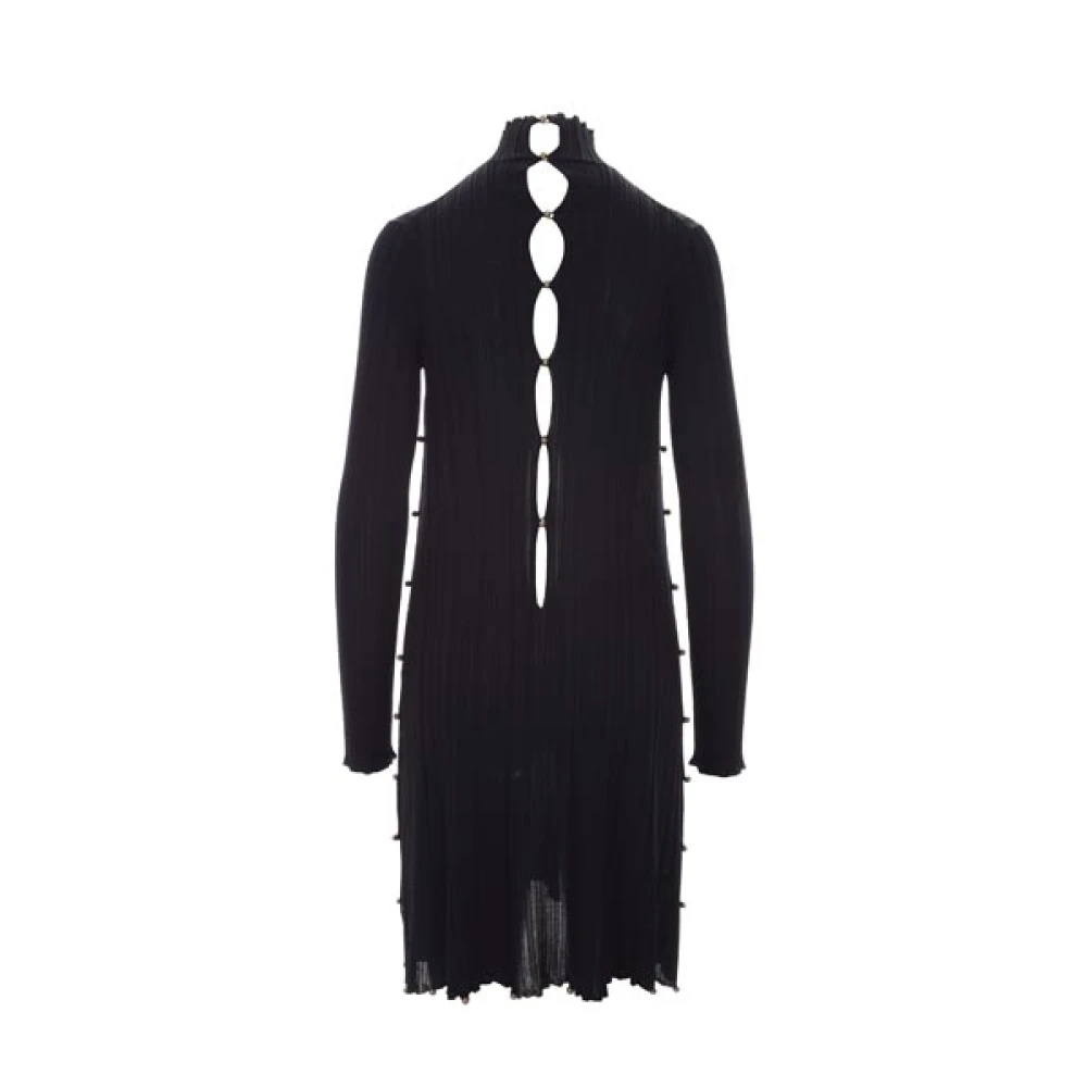ワンピース BOTTEGA VENETA RIBBED KNIT MINIDRESS WITH STUDS Bottega Veneta Stud-detail Rib-knit Mini Dress In Black