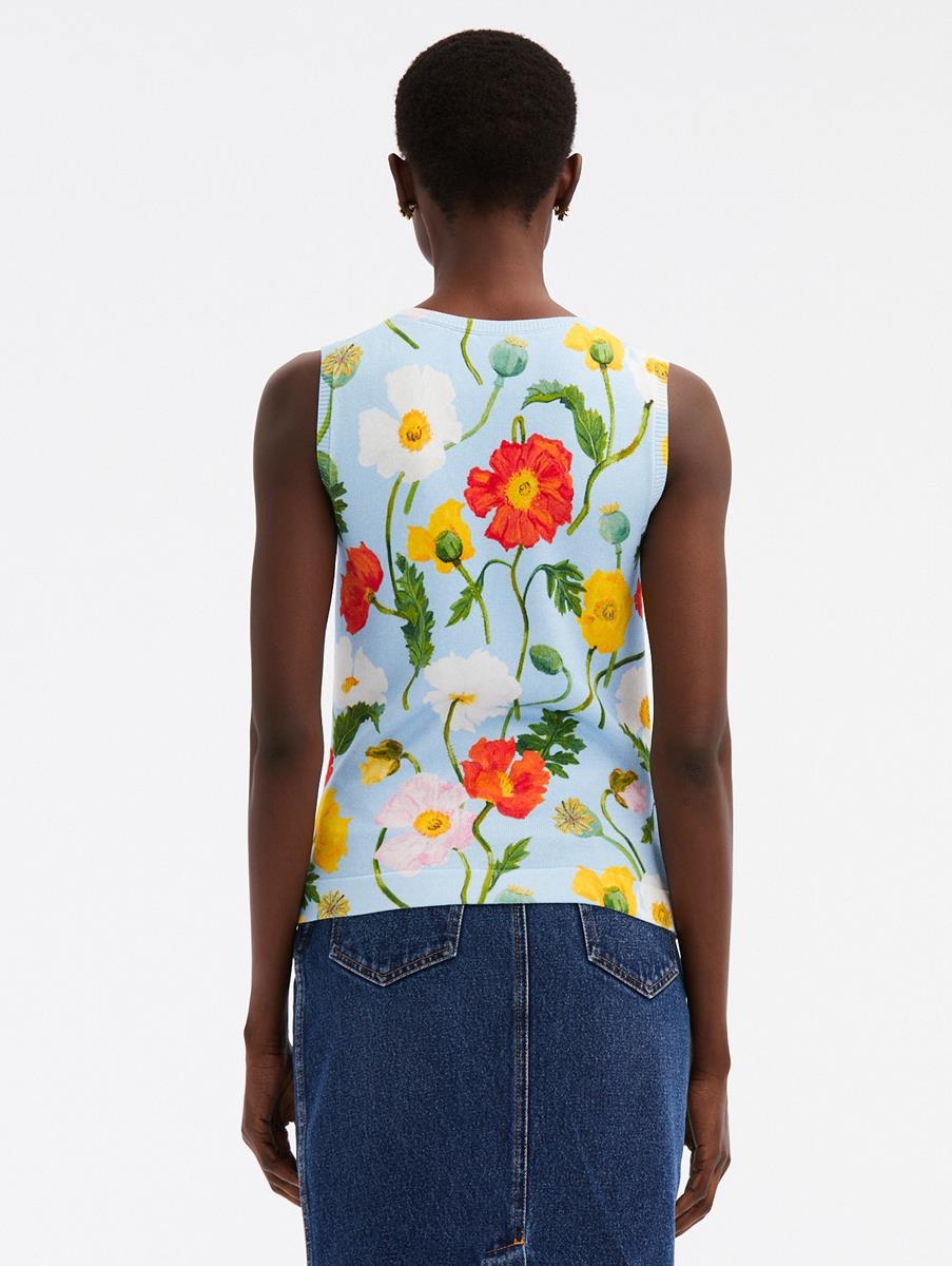 PAINTED POPPIES PRINTED TANK - 2