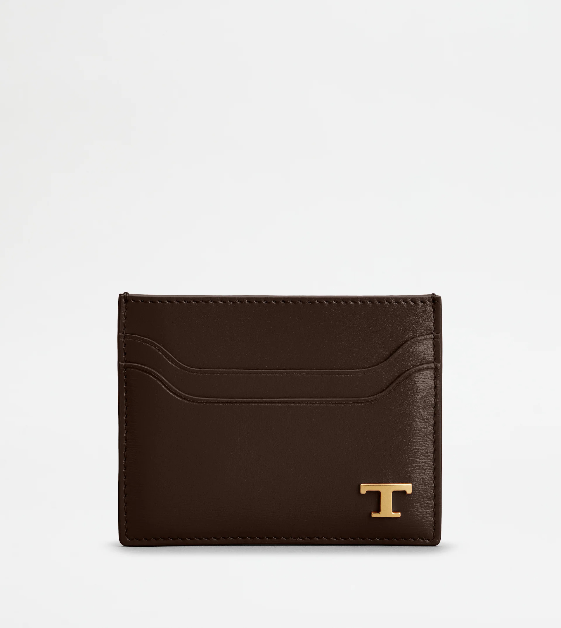 TOD'S CARD HOLDER IN LEATHER - BROWN - 1
