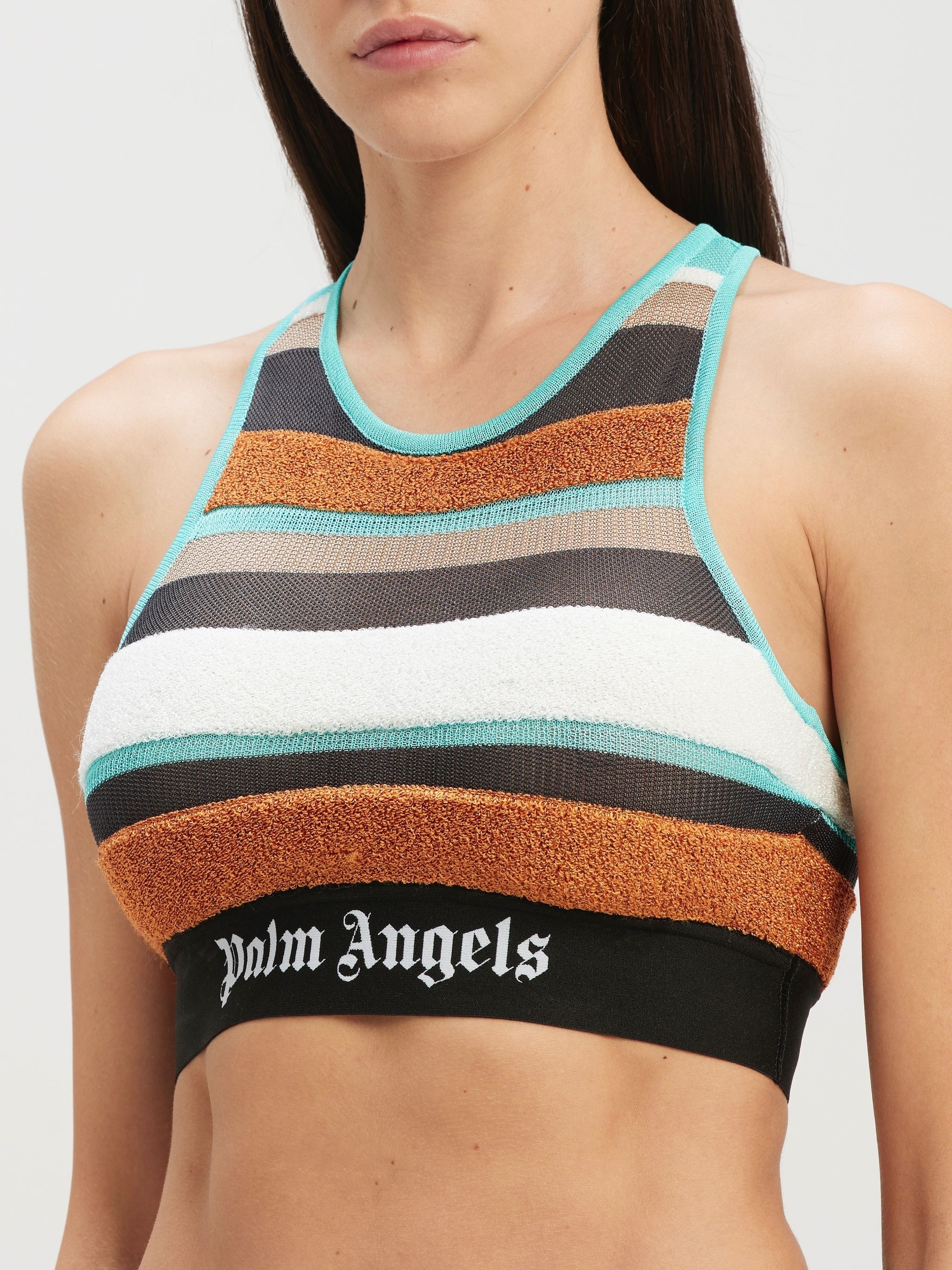 Lurex Stripes Knit Logo Top - 6
