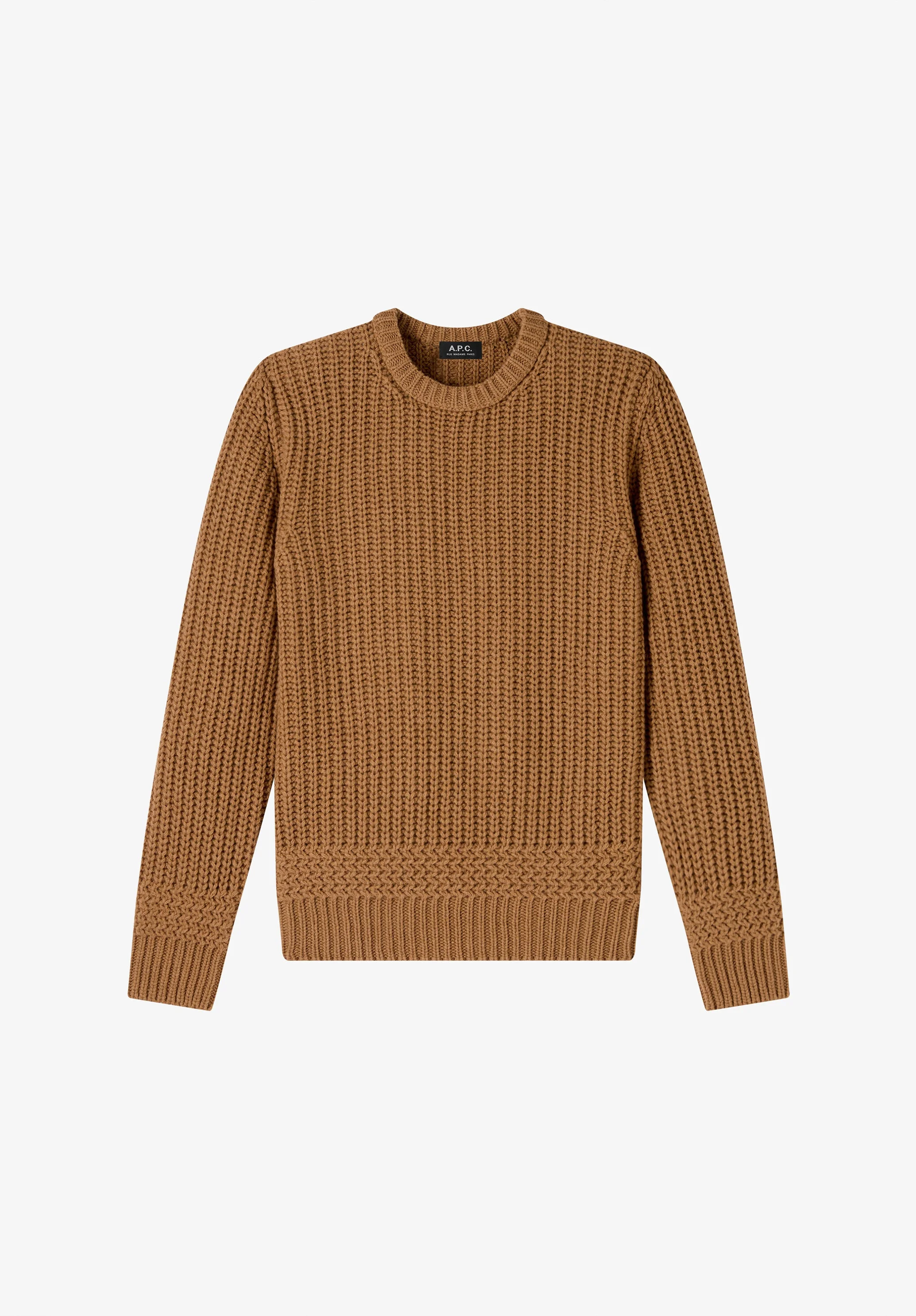 RON SWEATER - CAMEL SWEATER IN RECYCLED WOOL - 1