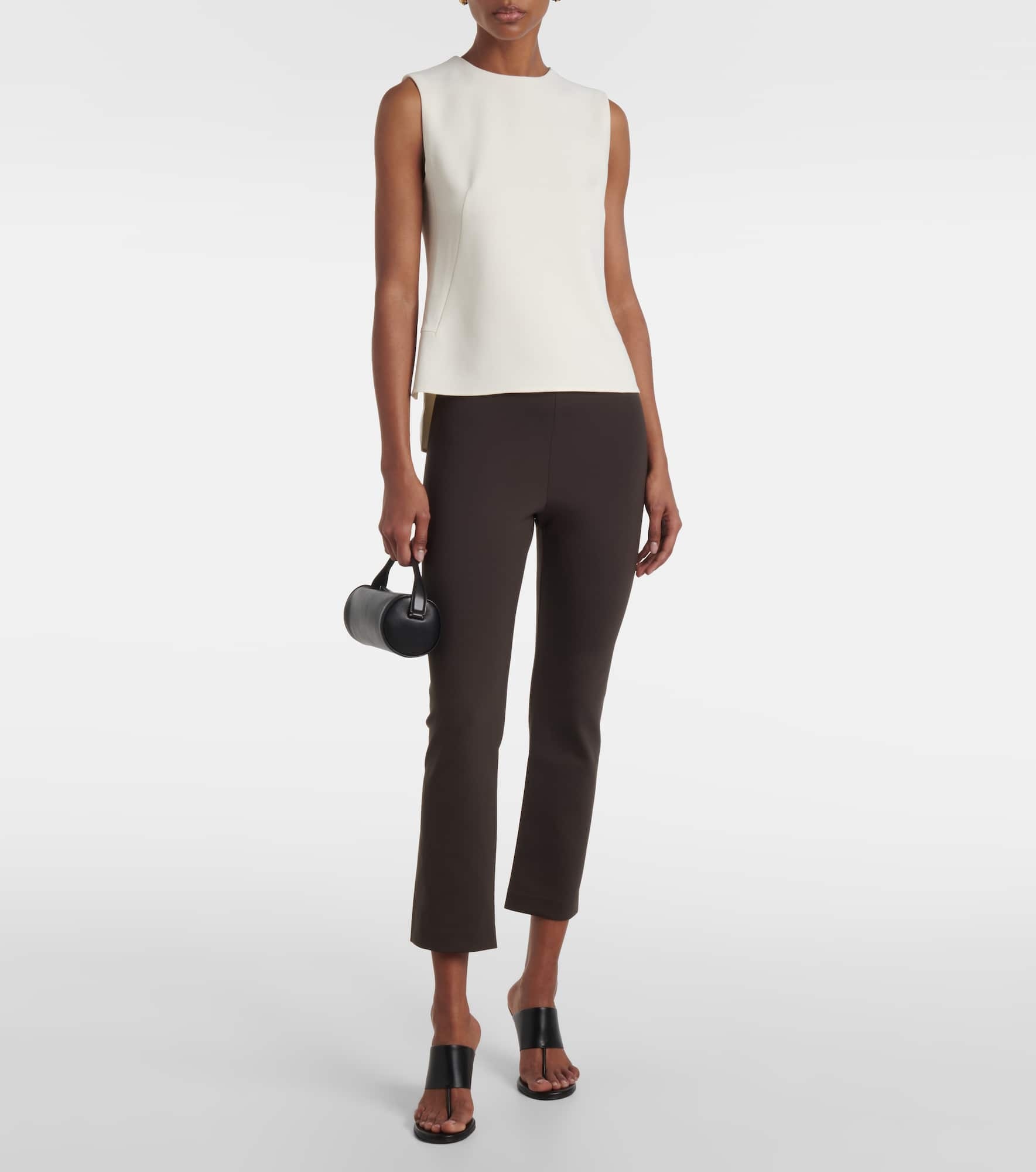 Shim cropped jersey slim pants - 2