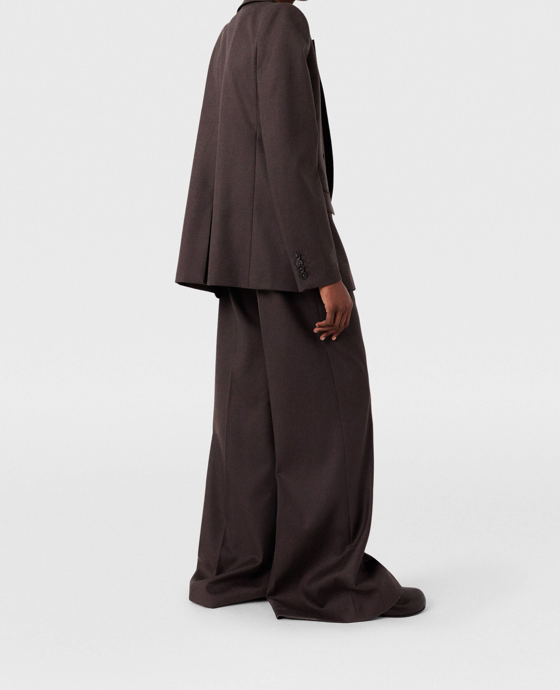 High-Rise Wide-Leg Wool Pants - 4