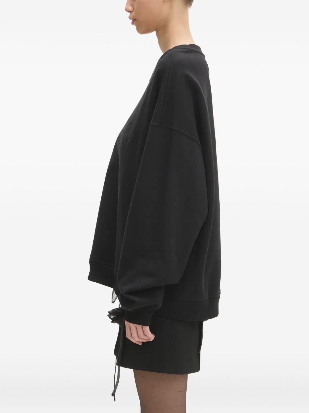 embroidered-logo sweatshirt - 3